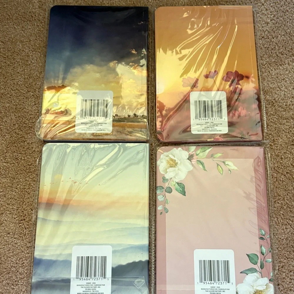Christian Inspirational Journals Set with Gold Accents